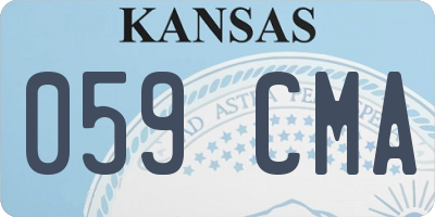 KS license plate 059CMA