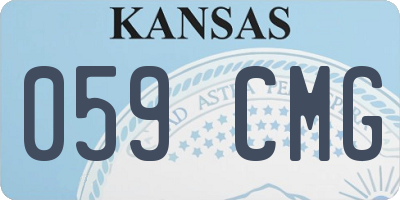 KS license plate 059CMG