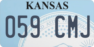 KS license plate 059CMJ