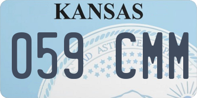 KS license plate 059CMM