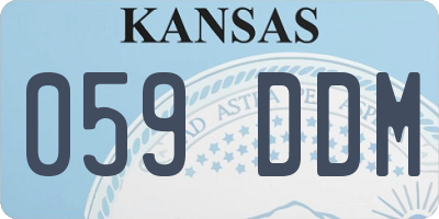 KS license plate 059DDM