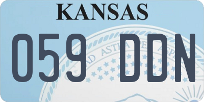KS license plate 059DDN