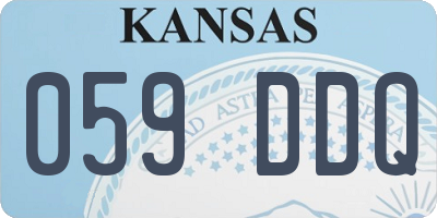 KS license plate 059DDQ