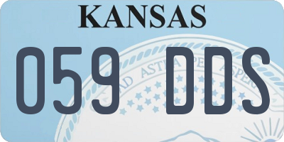 KS license plate 059DDS