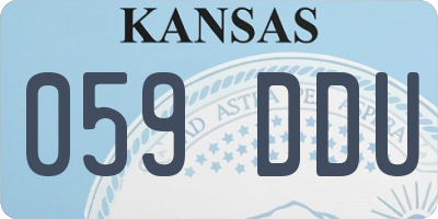 KS license plate 059DDU