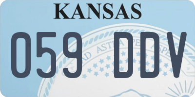 KS license plate 059DDV