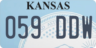 KS license plate 059DDW