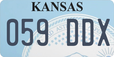 KS license plate 059DDX