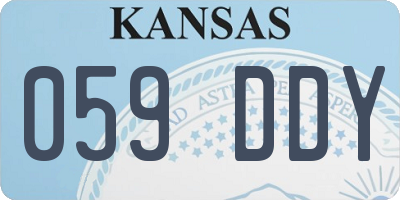 KS license plate 059DDY