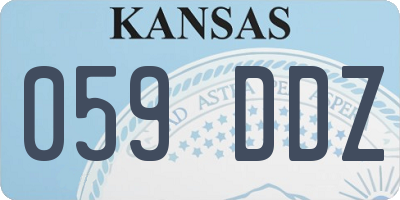 KS license plate 059DDZ