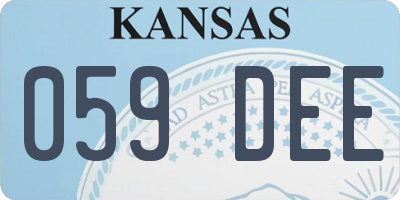 KS license plate 059DEE