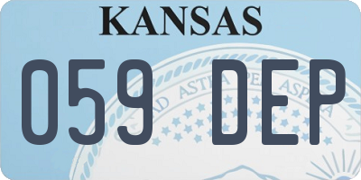 KS license plate 059DEP