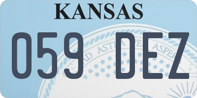 KS license plate 059DEZ