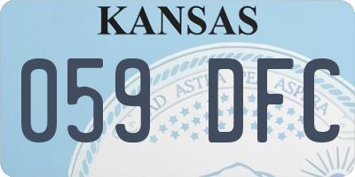 KS license plate 059DFC