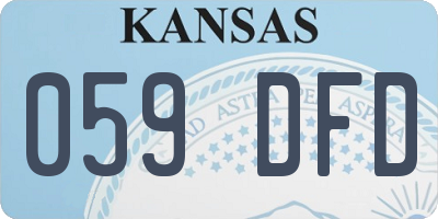 KS license plate 059DFD