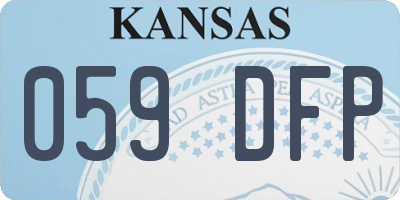 KS license plate 059DFP