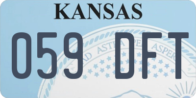 KS license plate 059DFT
