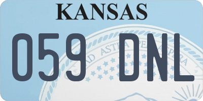 KS license plate 059DNL