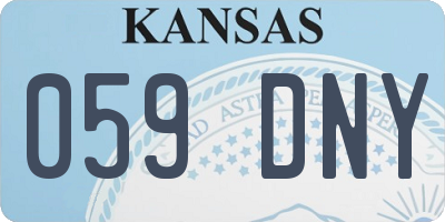 KS license plate 059DNY