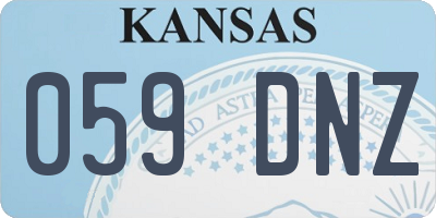 KS license plate 059DNZ