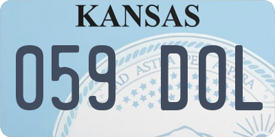 KS license plate 059DOL