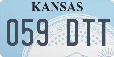 KS license plate 059DTT