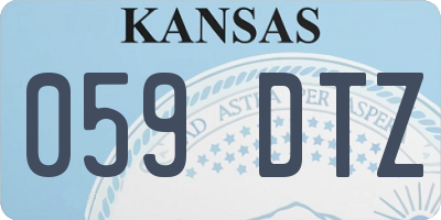 KS license plate 059DTZ