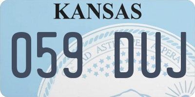 KS license plate 059DUJ