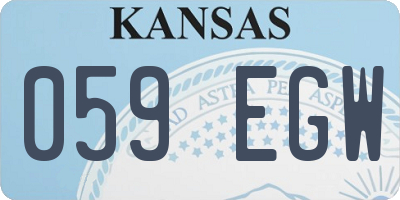 KS license plate 059EGW