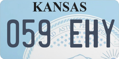 KS license plate 059EHY