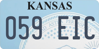 KS license plate 059EIC