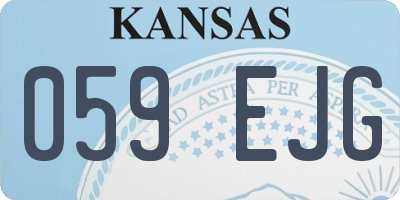 KS license plate 059EJG