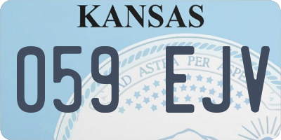 KS license plate 059EJV