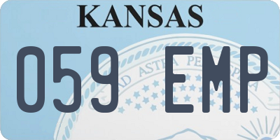 KS license plate 059EMP