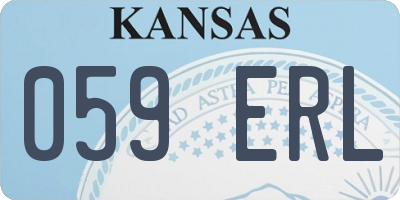 KS license plate 059ERL