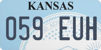 KS license plate 059EUH