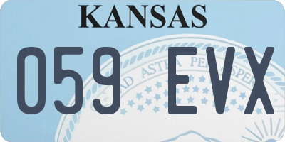 KS license plate 059EVX
