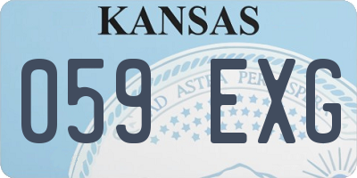 KS license plate 059EXG