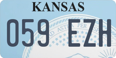 KS license plate 059EZH