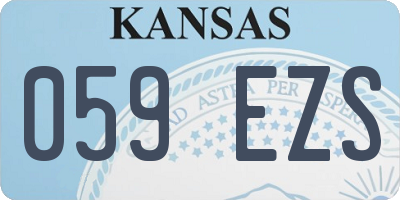 KS license plate 059EZS