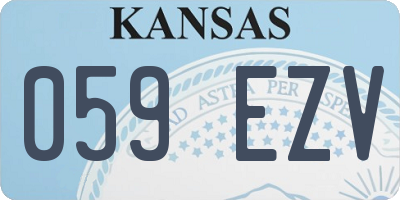 KS license plate 059EZV