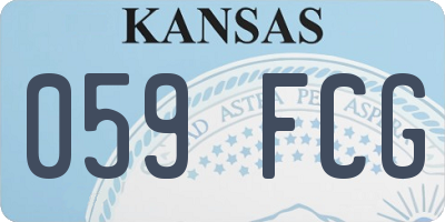 KS license plate 059FCG