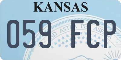 KS license plate 059FCP