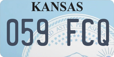 KS license plate 059FCQ