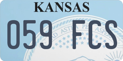 KS license plate 059FCS