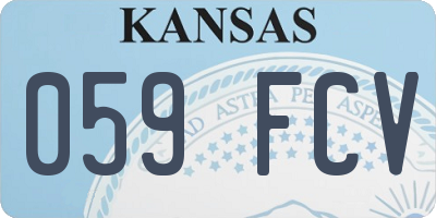 KS license plate 059FCV