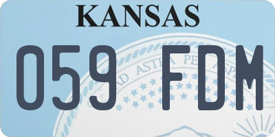 KS license plate 059FDM