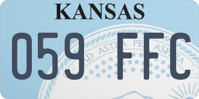 KS license plate 059FFC