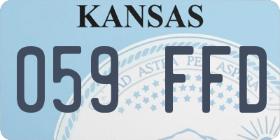 KS license plate 059FFD