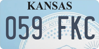 KS license plate 059FKC